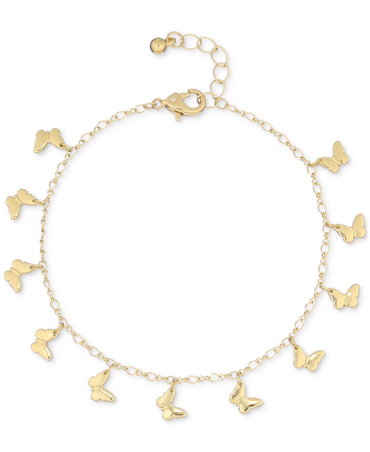Macy's Flower Show Butterfly Charm Bracelet, Created For  In Gold