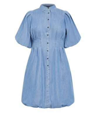 macy's denim shirt dress Karen Millen Women's Denim Midi Shirt Dress