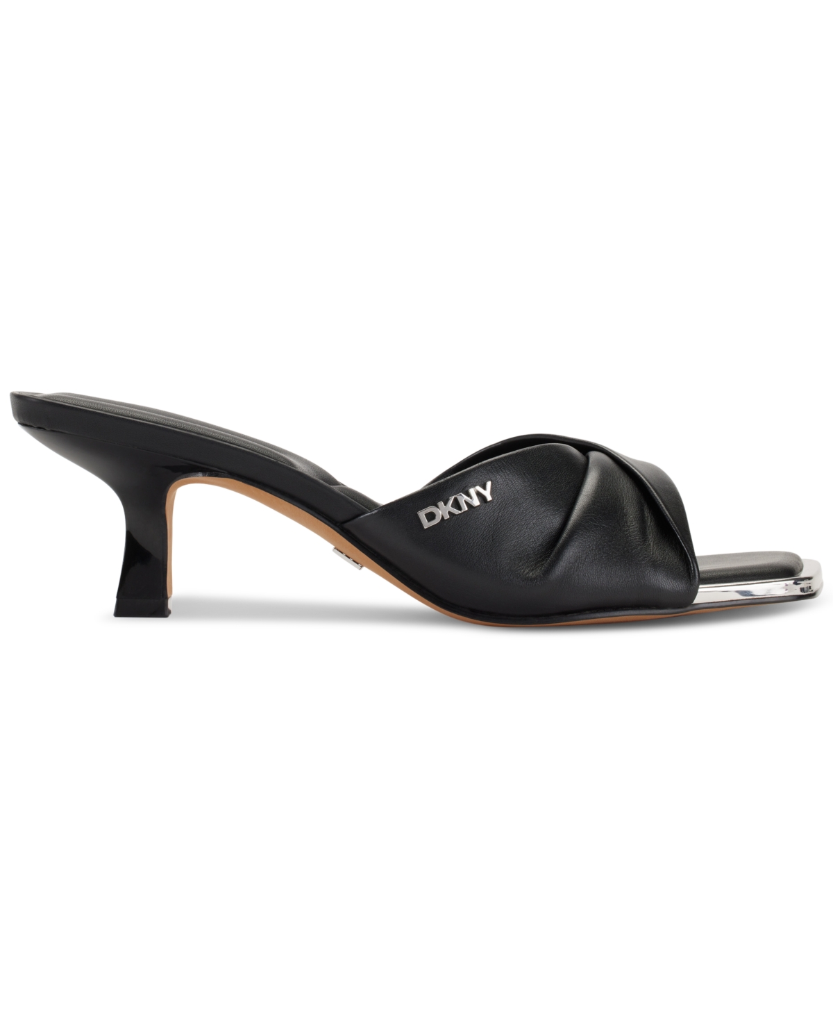 Shop Dkny Women's Jolaine Twist Slide Sandals In Black