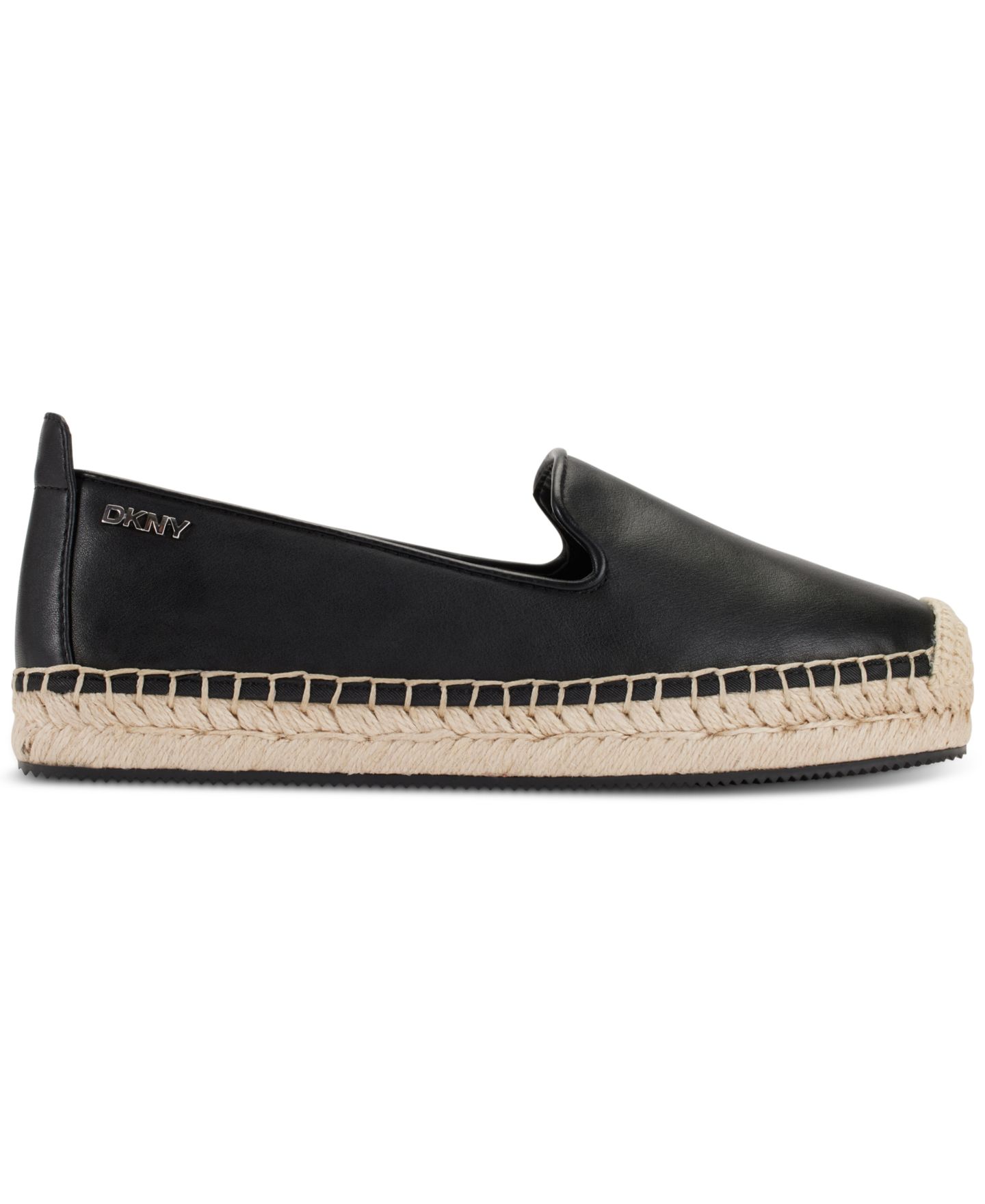 Женские балетки DKNY Mallandra Slip-On Espadrille Flats, цвет: Чёрный — фото 2