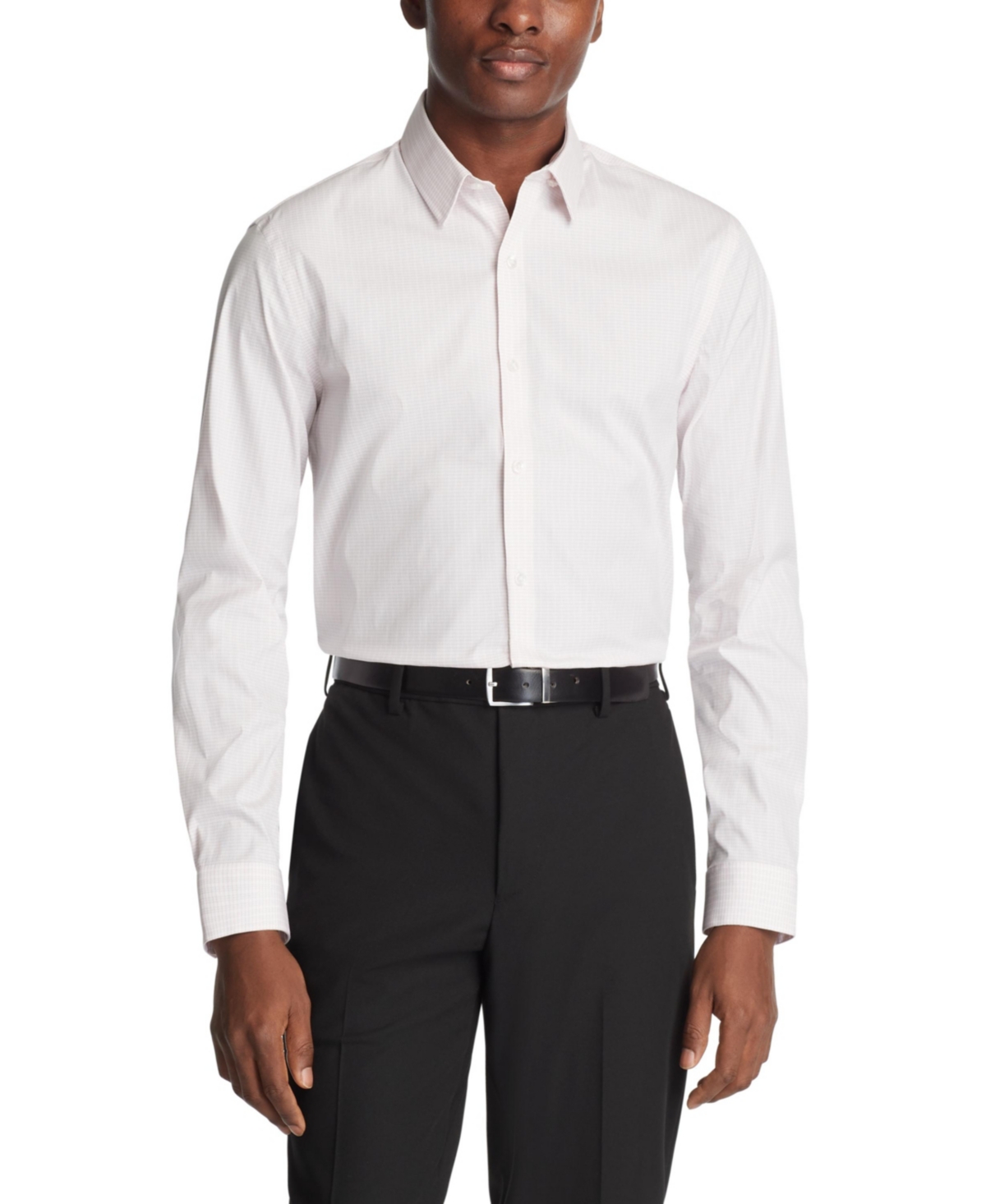 Calvin Klein Men's X Extra Slim Fit Dress Shirt In Coral Multi