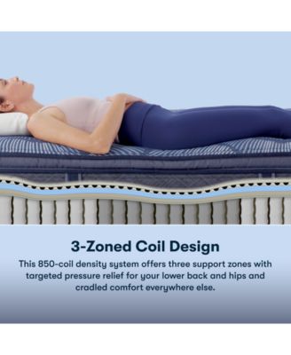 Perfect Sleeper Cobalt Calm 14" Firm Pillow Top Mattress Set, Queen Split 