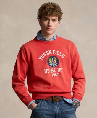 폴로 랄프로렌 Polo Ralph Lauren Mens Vintage-Fit Fleece Graphic Sweatshirt,New Brick