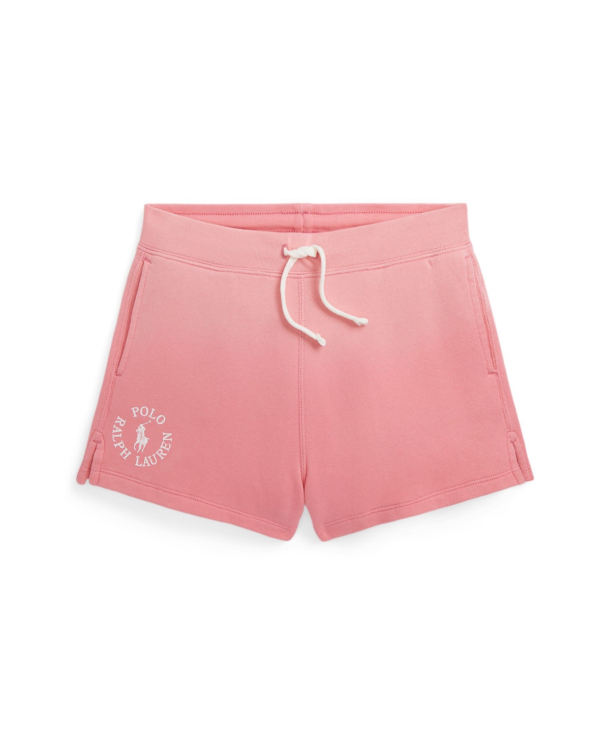 Shop Polo Ralph Lauren Big Girls Big Pony Logo Cotton Terry Shorts In Ribbon Pink