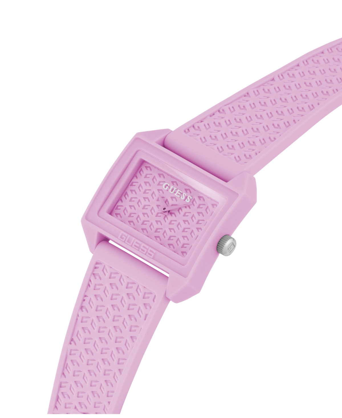 Shop Guess Women's Analog Pink Silicone Watch 32mm