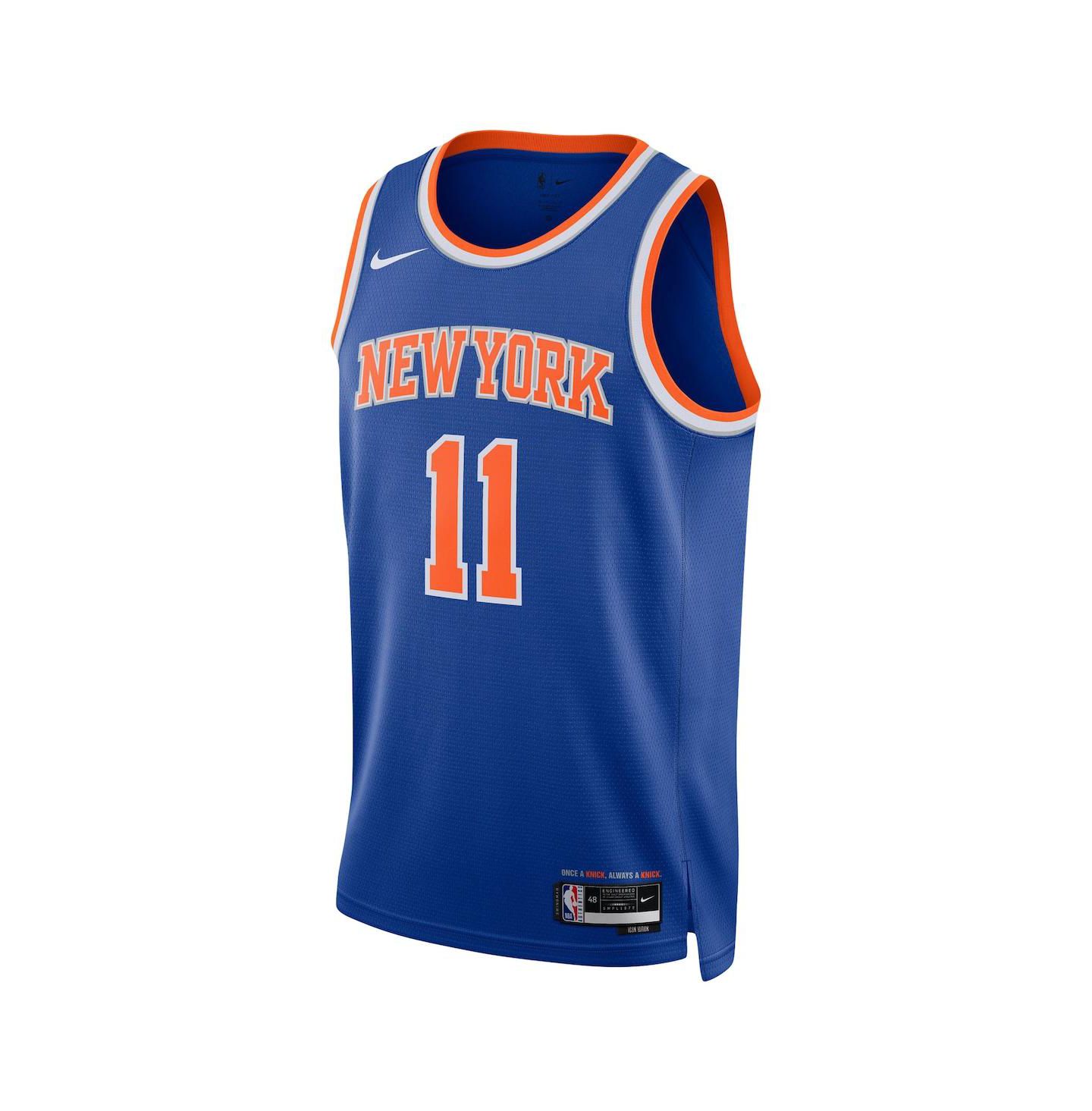 Топ Nike Jalen Brunson Blue New York Knicks Swingman Jersey - Icon Edition — фото 3