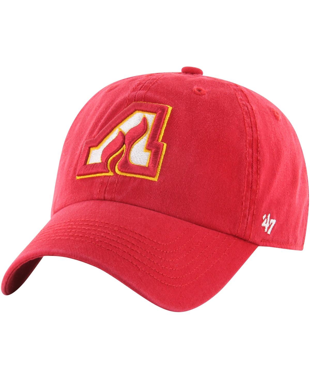 Shop 47 Brand Men's ' Red Distressed Atlanta Flames Vintage-like Classic Franchise Fitted Hat
