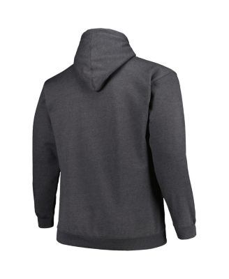 Men's Heather Charcoal Tampa Bay Buccaneers Big and Tall Pullover Hoodie