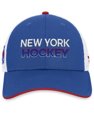 Men's Blue New York Rangers Authentic Pro Rink Trucker Adjustable Hat