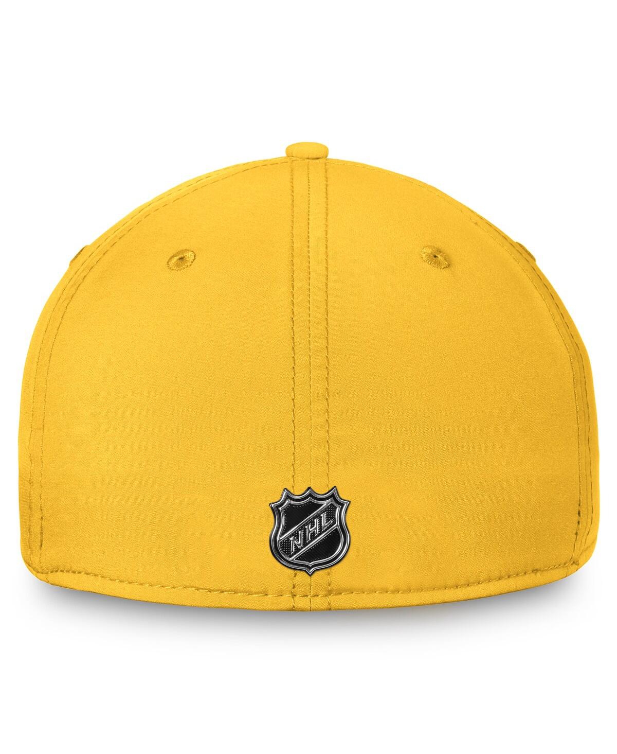 Fanatics Branded Gold Nashville Predators Authentic Pro Rink Flex Hat In Gold