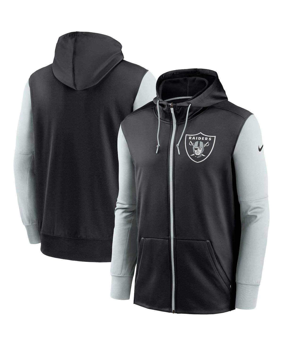 Shop Nike Men's  Black Las Vegas Raiders Performance Full-zip Hoodie