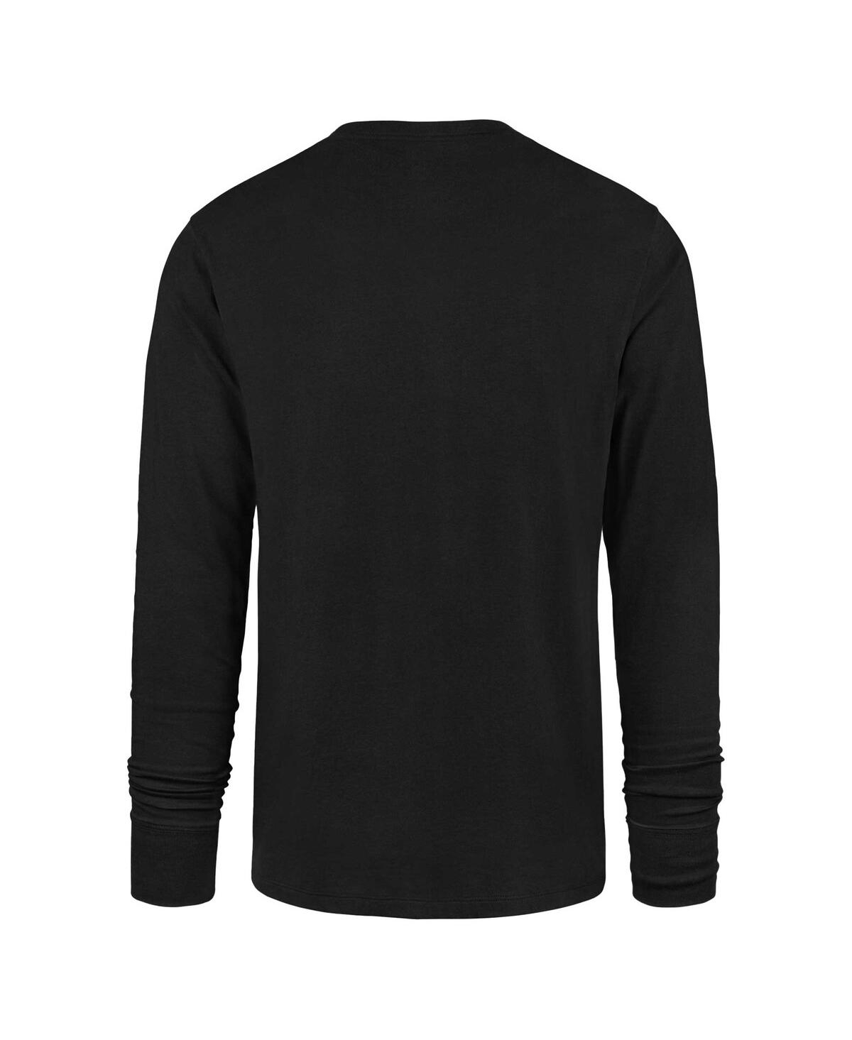 Men's '47 BrandDistressed Miami Dolphins Wide Out Franklin Long Sleeve T-shirt - Black