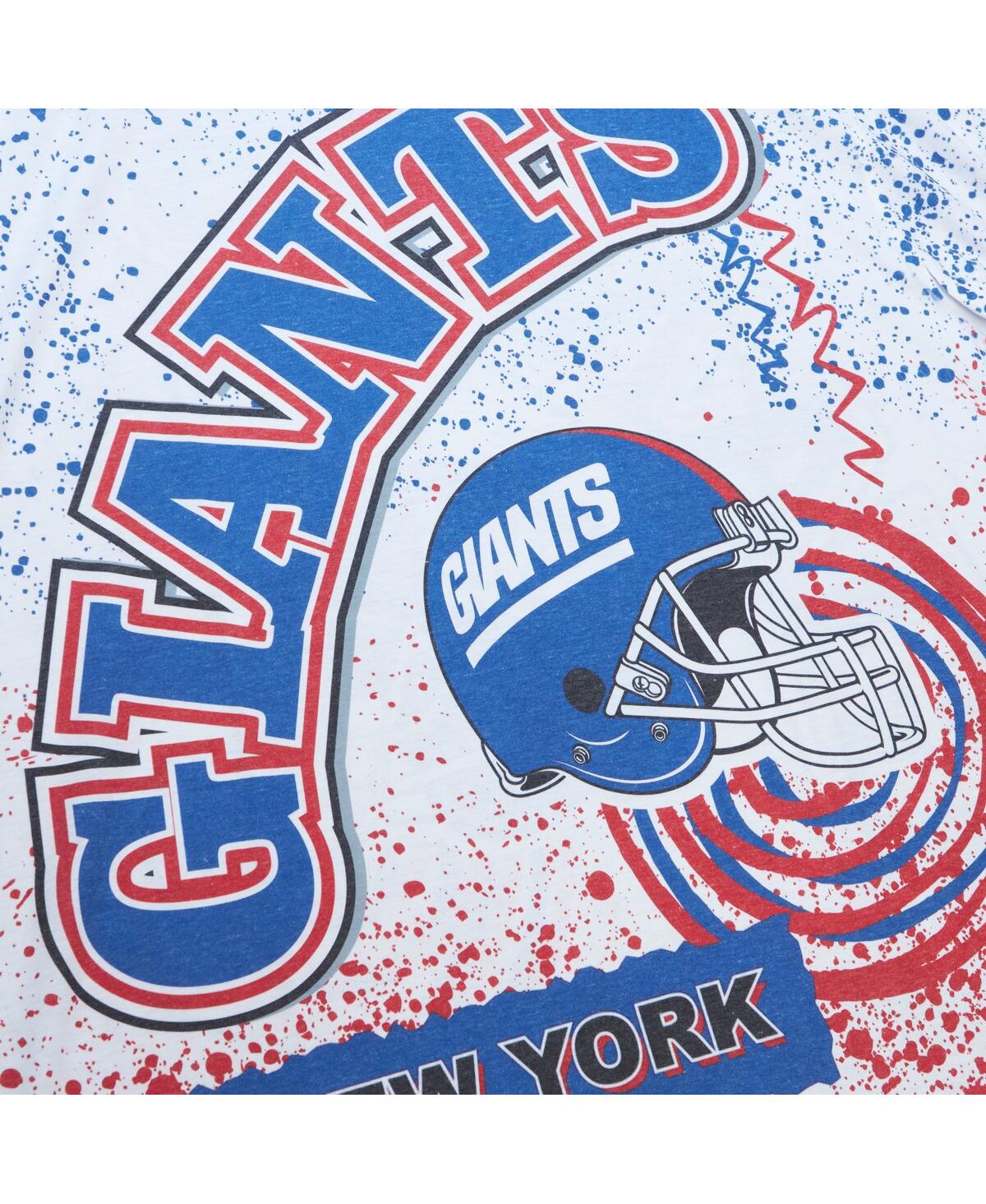 Mitchell & Ness Men's  White New York Giants Team Burst Sublimated T-shirt In White