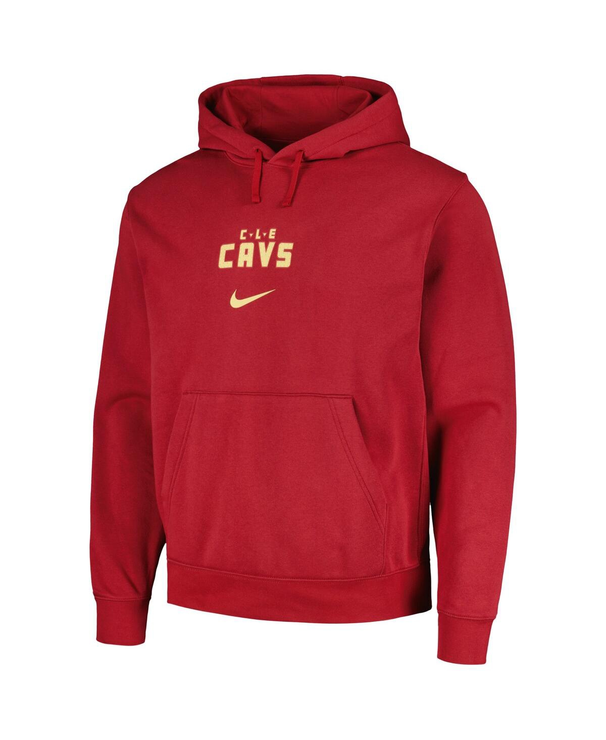 Men's NikeCleveland Cavaliers 2023/24 City Edition Essential Club Pullover Hoodie - Wine