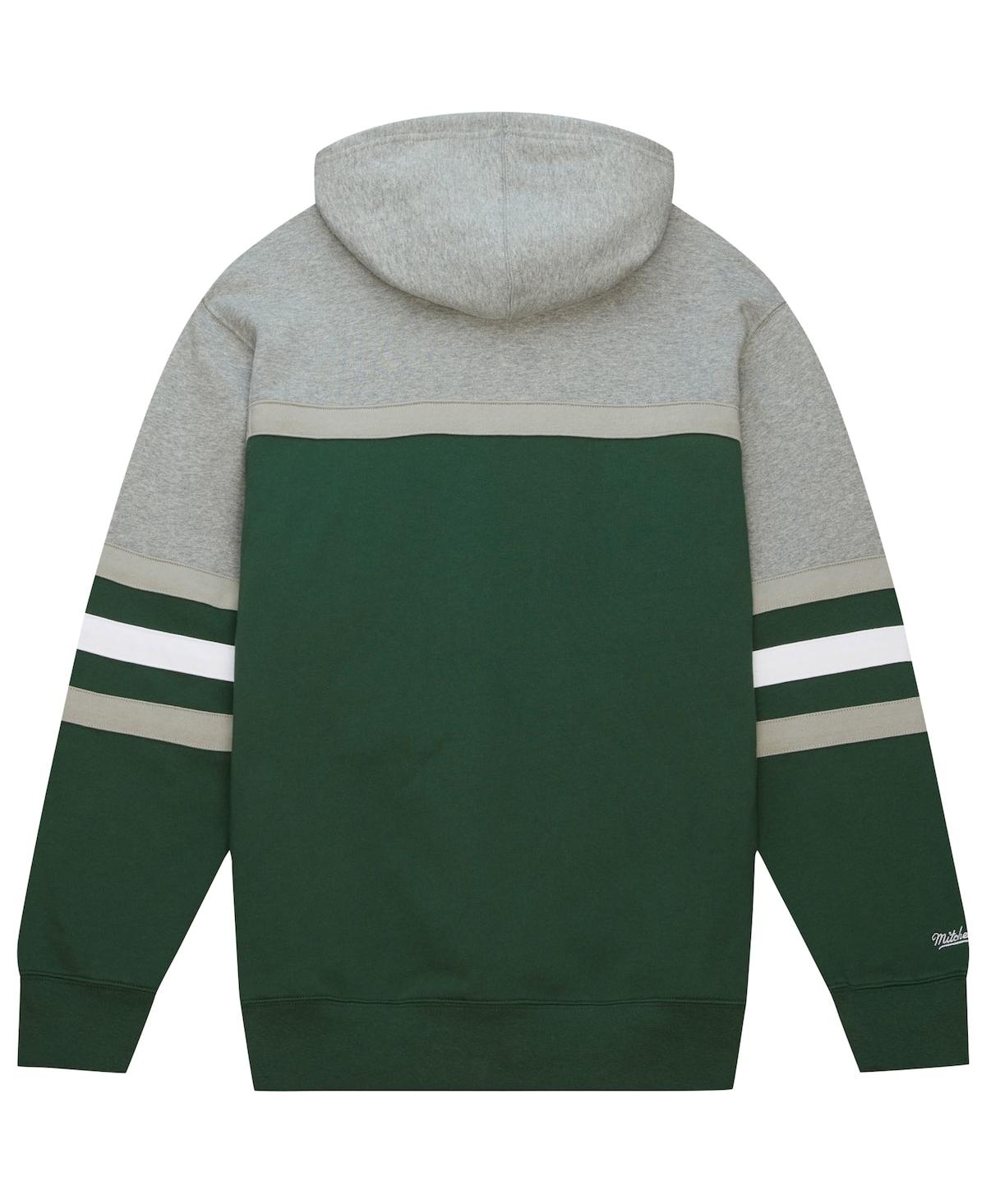Mitchell & Ness Men's  Green Michigan State Spartans Head Coach Pullover Hoodie In Green
