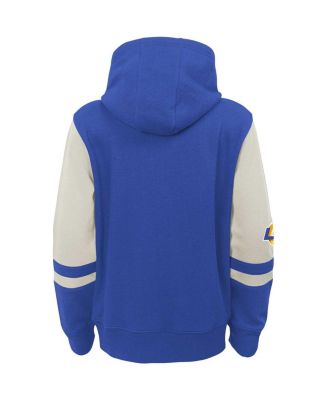 Youth Royal Los Angeles Rams Colorblock Full-Zip Hoodie