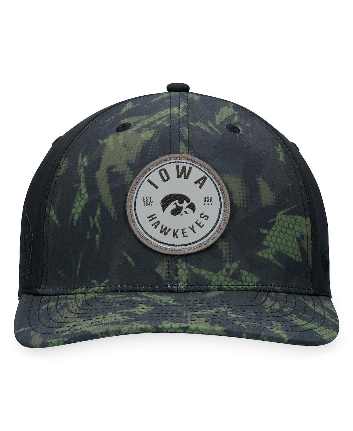 Shop Top Of The World Men's  Black Iowa Hawkeyes Oht Military-inspired Appreciation Camo Render Flex Hat