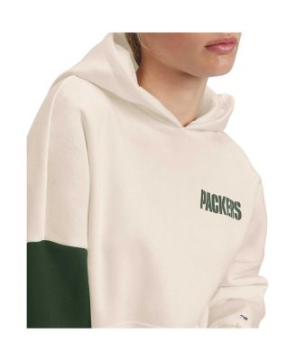 Women's Cream, Green Green Bay Packers Harriet Pullover Hoodie