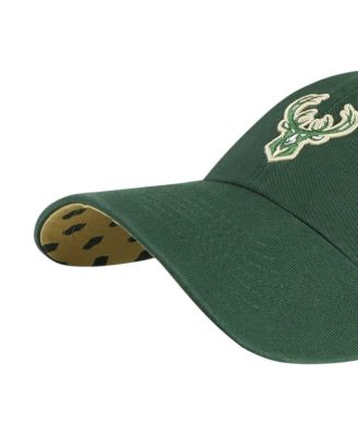 Women's Hunter Green Milwaukee Bucks Confetti Undervisor Clean Up Adjustable Hat
