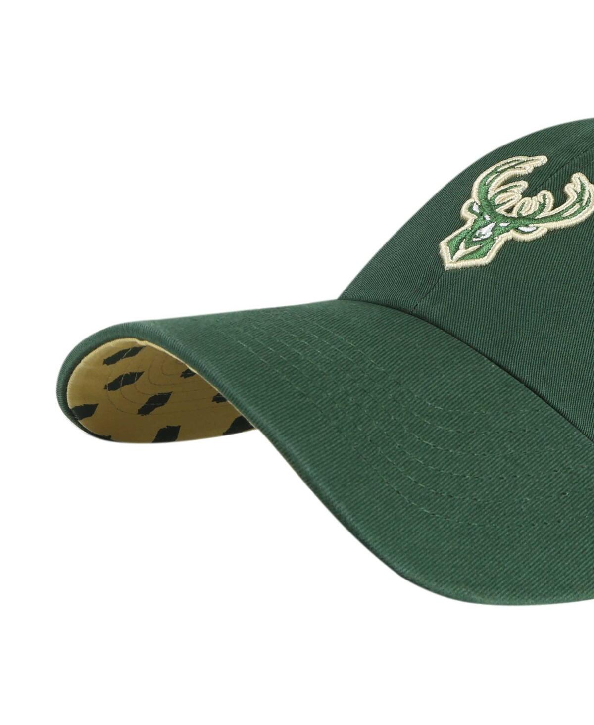 47 Brand Women's ' Hunter Green Milwaukee Bucks Confetti Undervisor Clean Up Adjustable Hat In Hunter Green