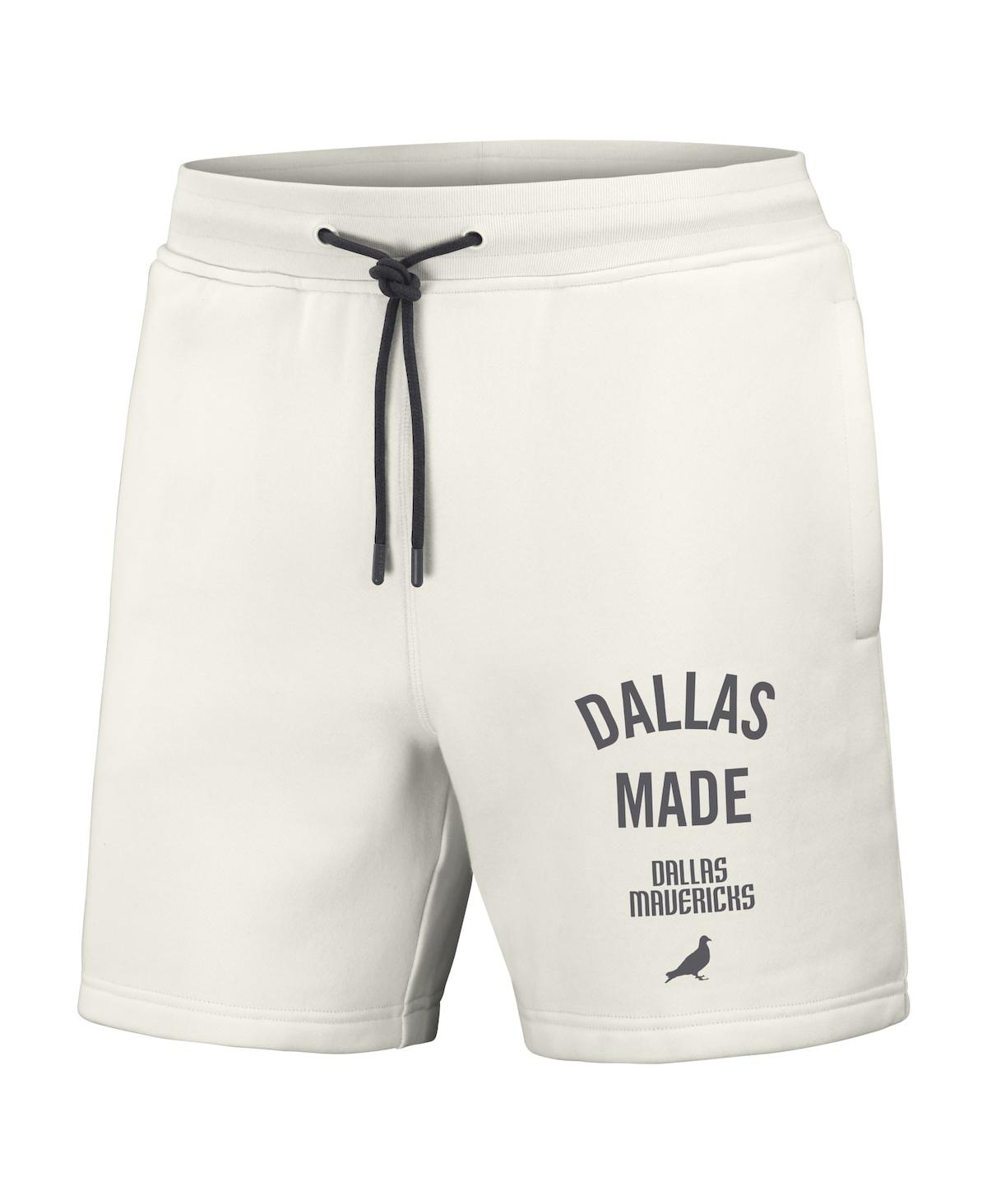 Shop Staple Men's Nba X  Cream Dallas Mavericks Heavyweight Fleece Shorts