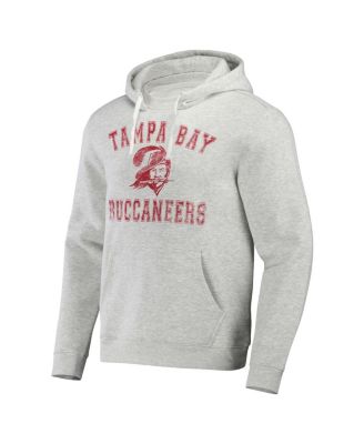 Men's NFL x Darius Rucker Collection by Heather Gray Distressed Tampa Bay Buccaneers Coaches Pullover Hoodie