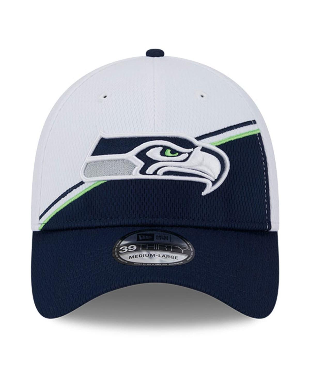 Men's New Era Navy Seattle Seahawks 2023 Nfl Sideline 39THIRTY Flex Hat - Navy