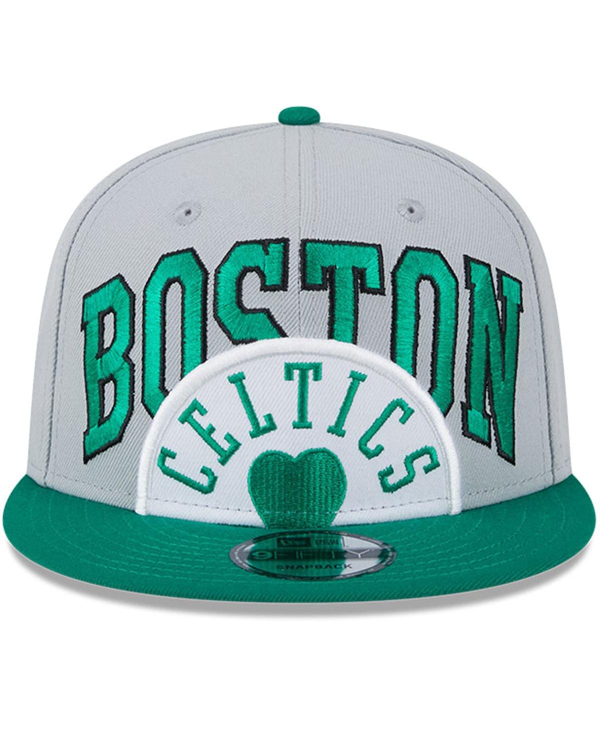 New Era Men's  Gray, Kelly Green Boston Celtics Tip-off Two-tone 9fifty Snapback Hat In Gray,kelly Green