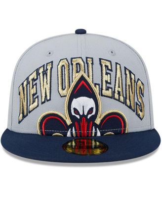 Men's Gray, Navy New Orleans Pelicans Tip-Off Two-Tone 59FIFTY Fitted Hat