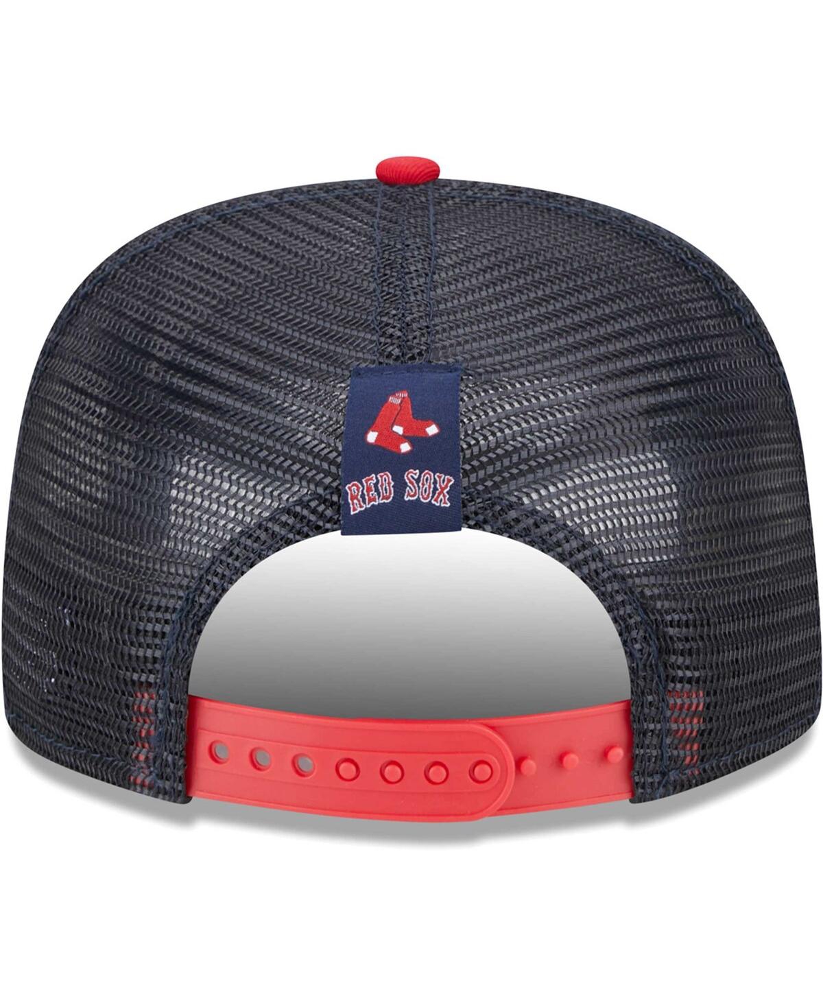 Men's New EraBoston Red Sox Speed Golfer Trucker Snapback Hat - Navy