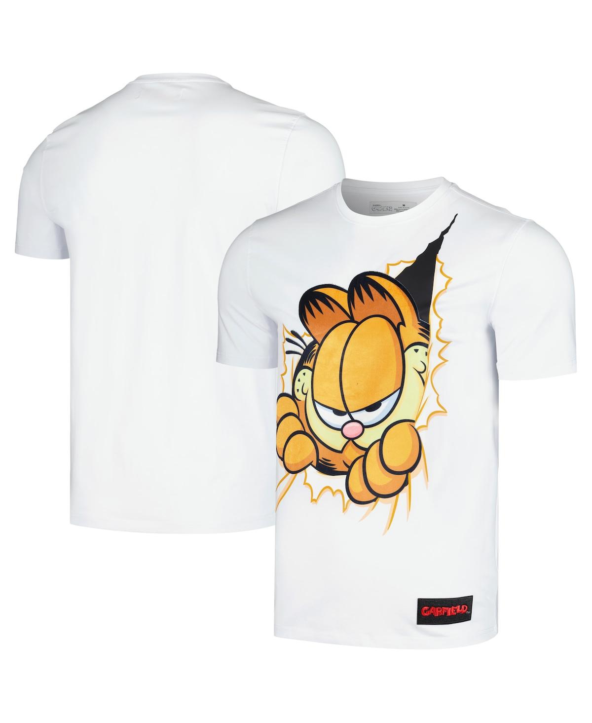 Shop Freeze Max Men's And Women's  White Garfield Breakthrough T-shirt