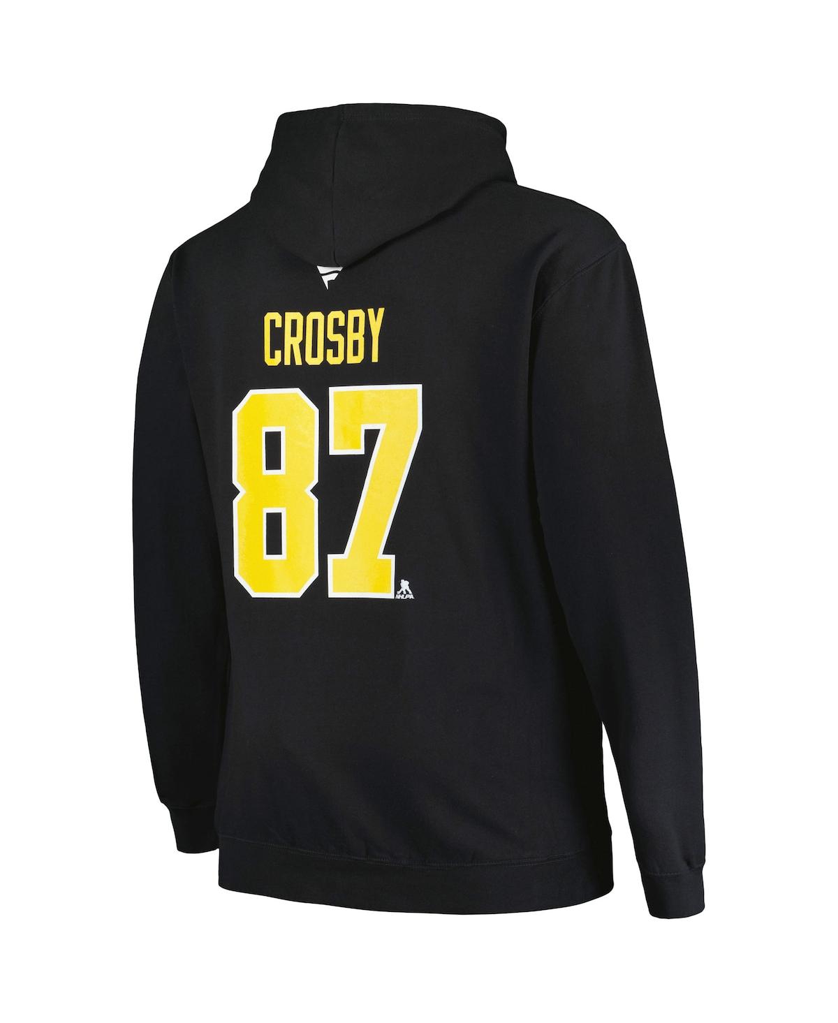 Shop Profile Men's  Sidney Crosby Black Pittsburgh Penguins Big And Tall Name And Number Pullover Hoodie