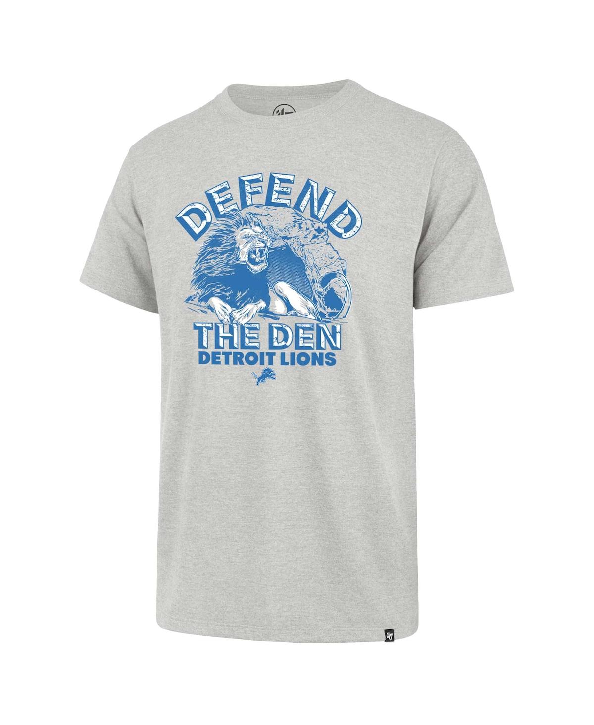 Men's '47 BrandDistressed Detroit Lions Regional Franklin T-shirt - Gray