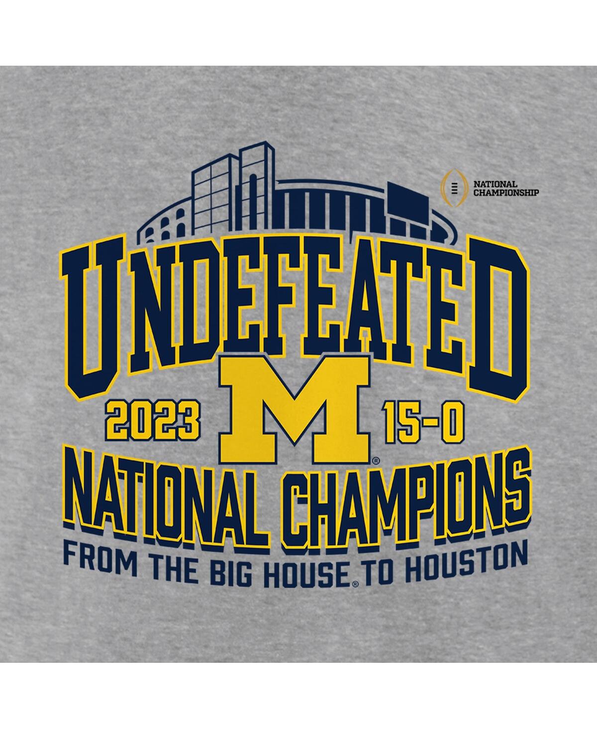 Men's FanaticsMichigan Wolverines College Football Playoff 2023 National Champions Hometown Crewneck Pullover Sweatshirt - Steel