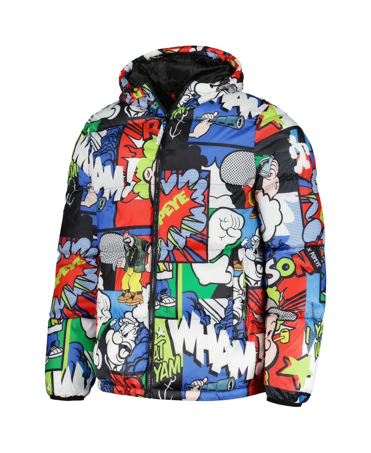 Shop Reason Men's And Women's Popeye Puffer Full-zip Jacket In Multi