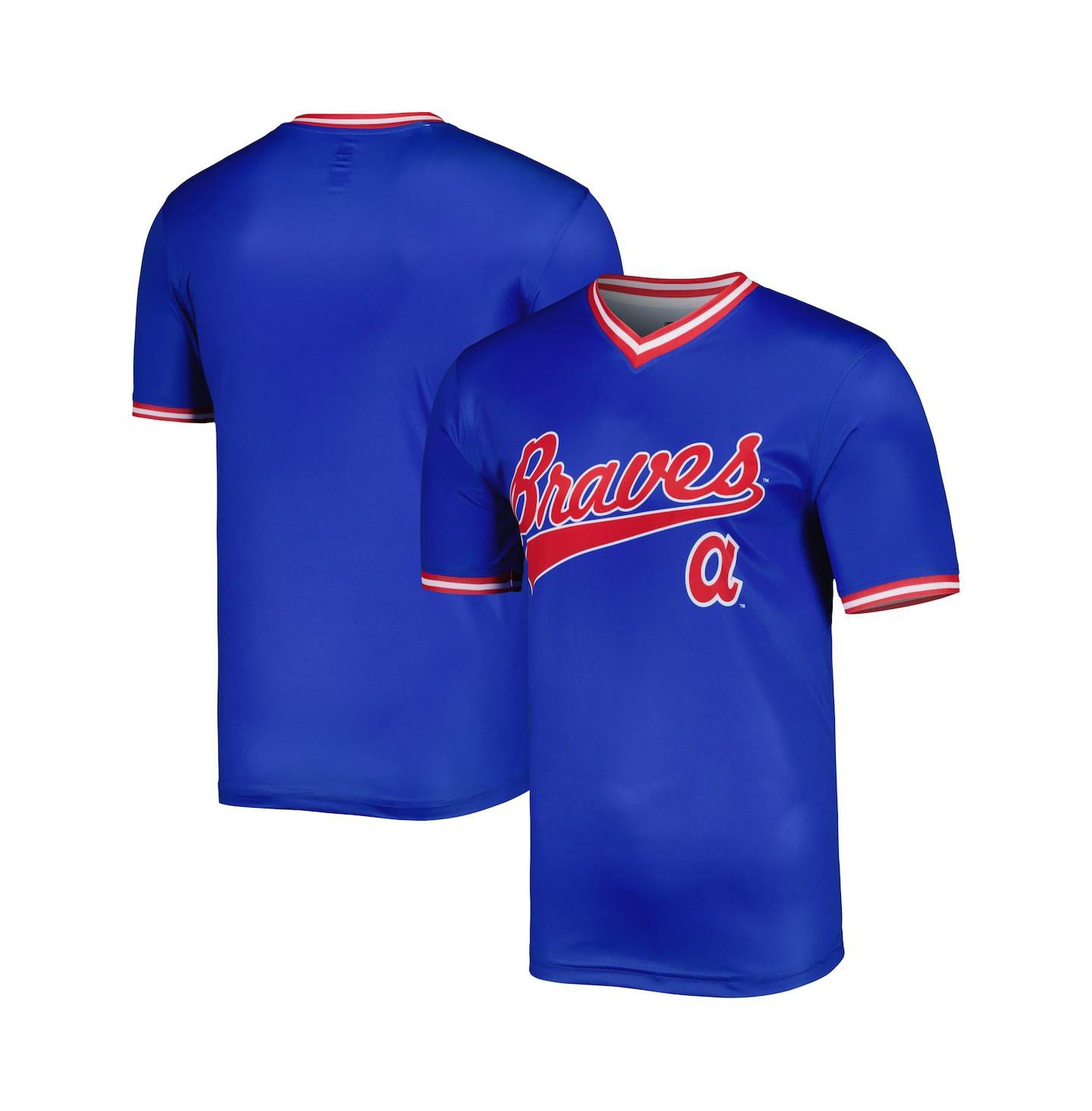 Мужской топ Stitches Royal Atlanta Braves Cooperstown Collection Team Jersey — фото 1