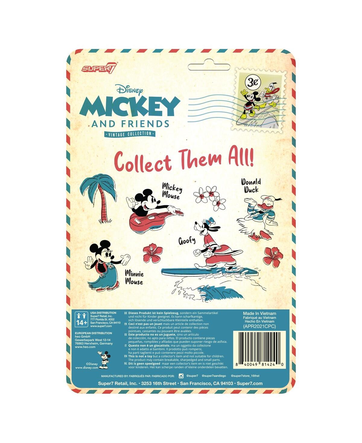 Shop Super 7 Goofy Mickey & Friends Vintage-like Collection Distressed Hawaiian Holiday Reaction Figure In Multi