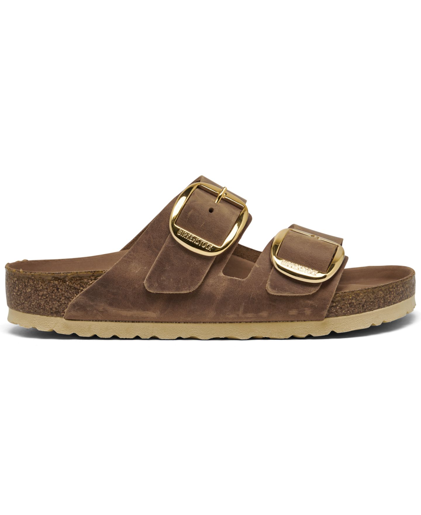 Женские сандалии Birkenstock Arizona Big Buckle Oiled Leather, цвет: Коньячный кожаный — фото 2