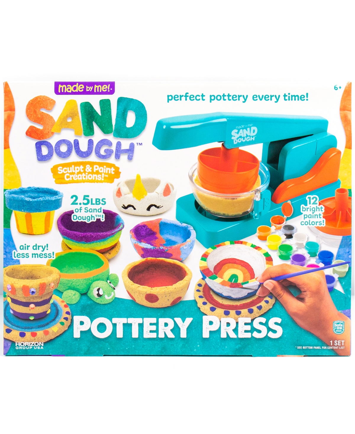 Sand Dough Sculpt Paint Creations Pottery Press Playset - Multi