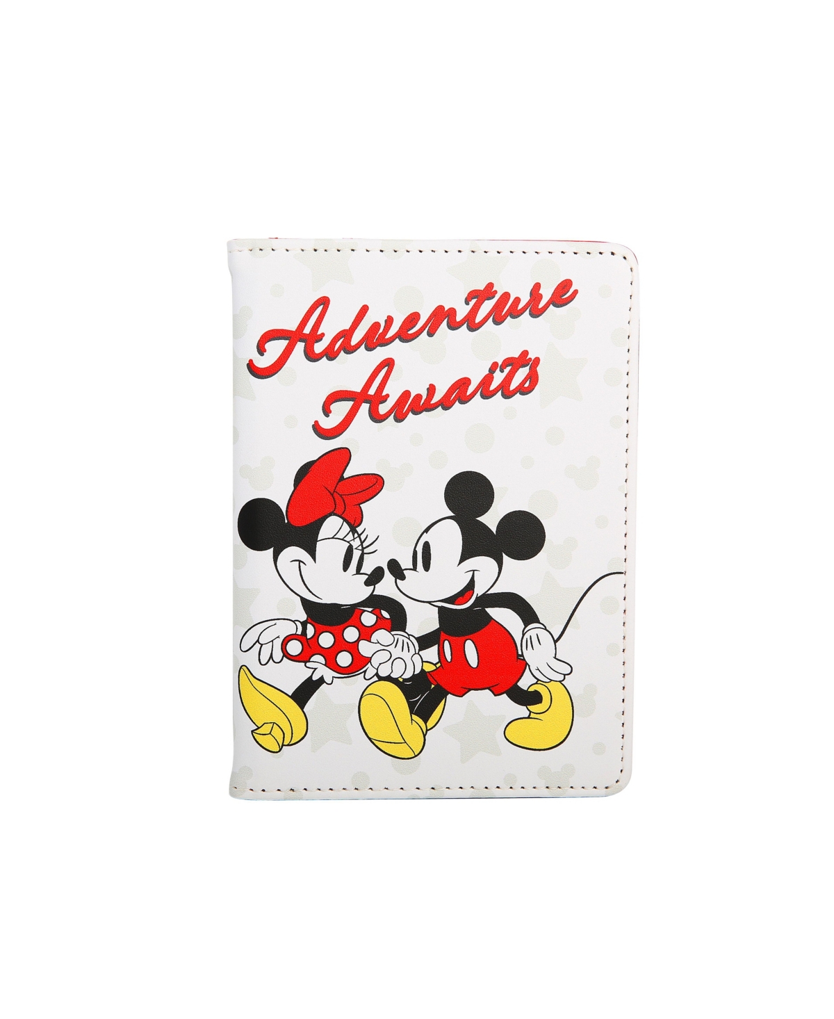 Mickey & Minnie Passport Holder - Cute Travel Wallet for Disney Fans, Officially Licensed - Red, white
