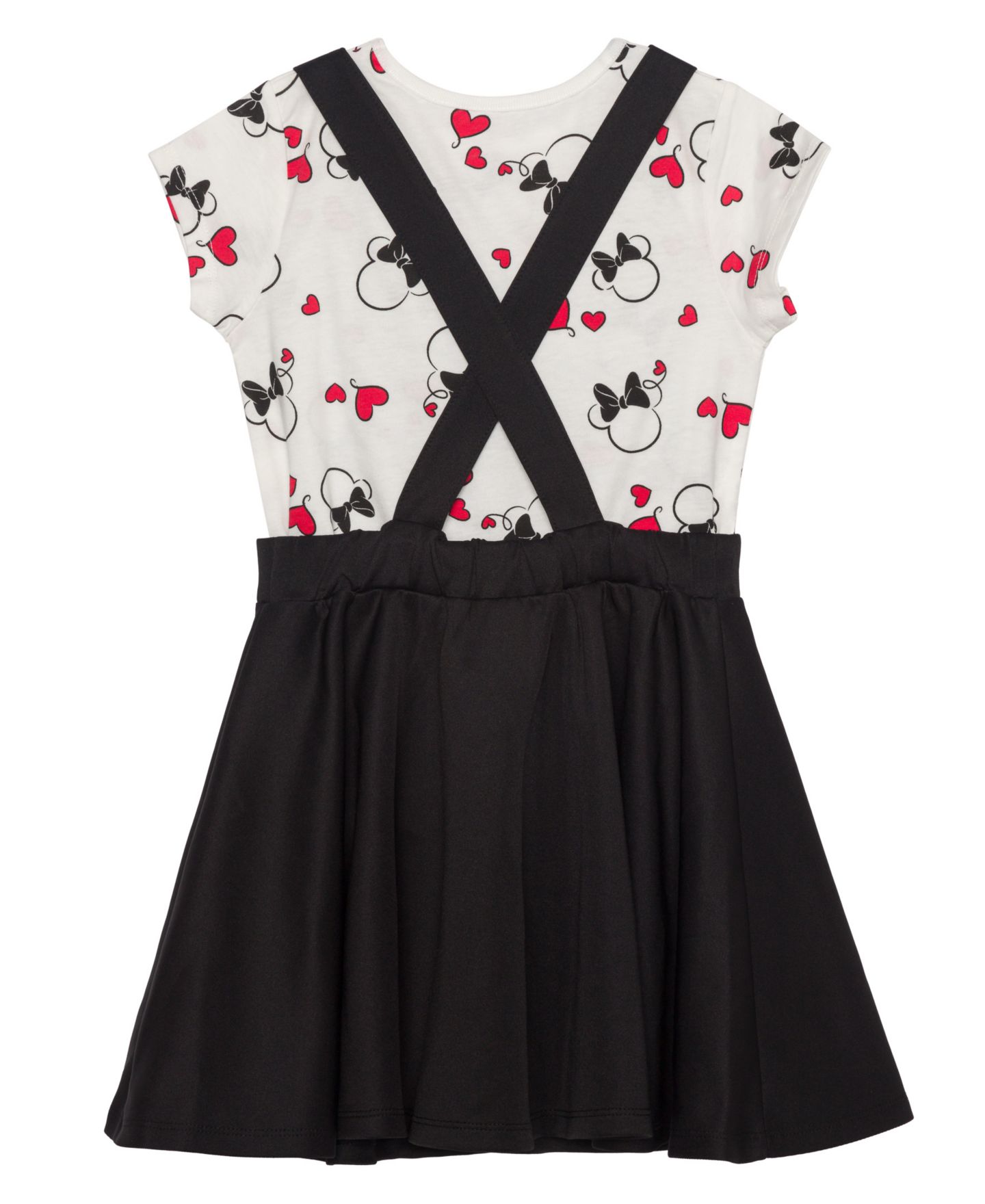 Детский комплект Disney: футболка Minnie Hearts и платье, для девочек, 2T-3T, цвет: Чёрный — фото 2