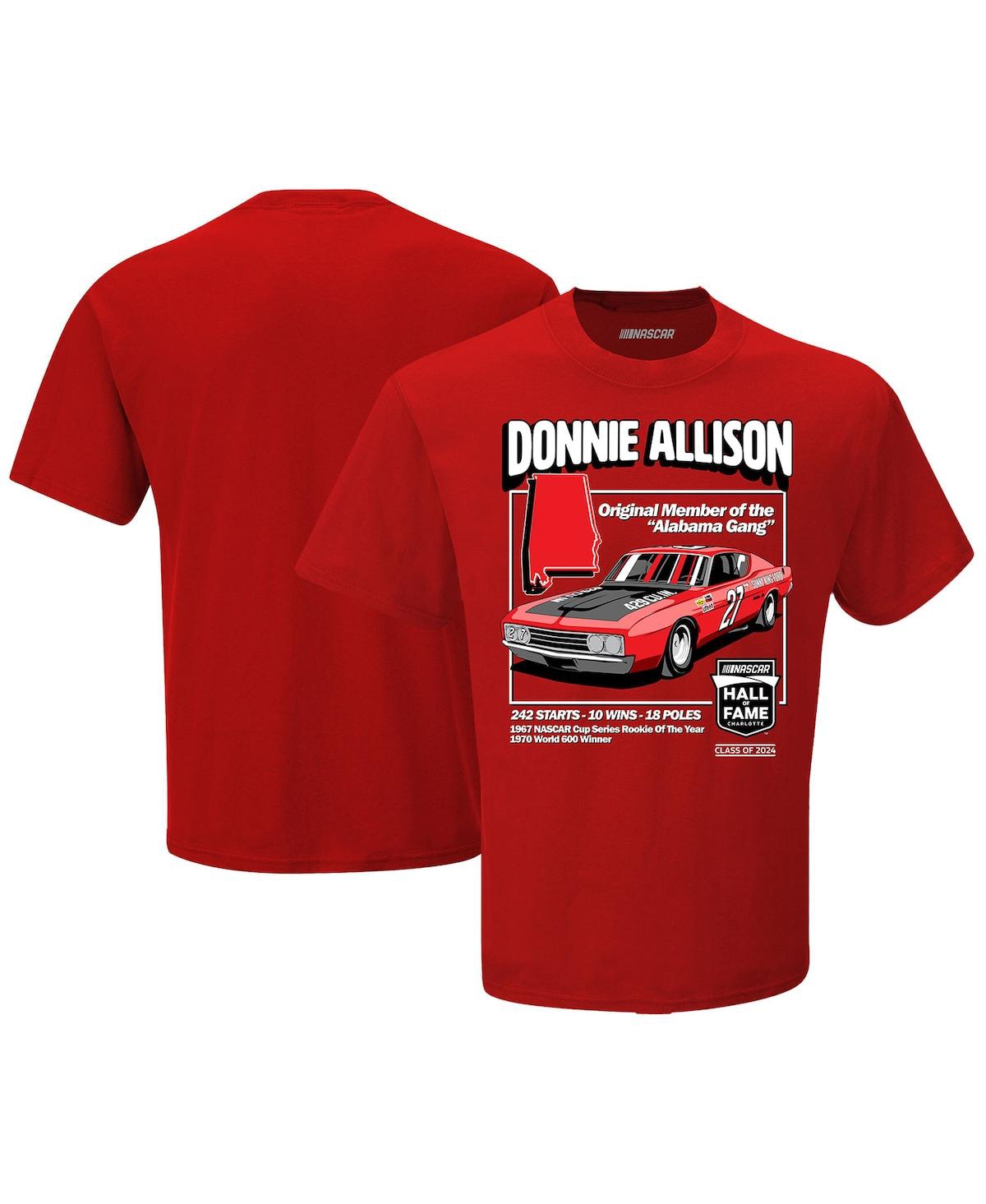 Men's Checkered Flag Sports Red Donnie Allison Nascar Hall of Fame T-shirt - Red