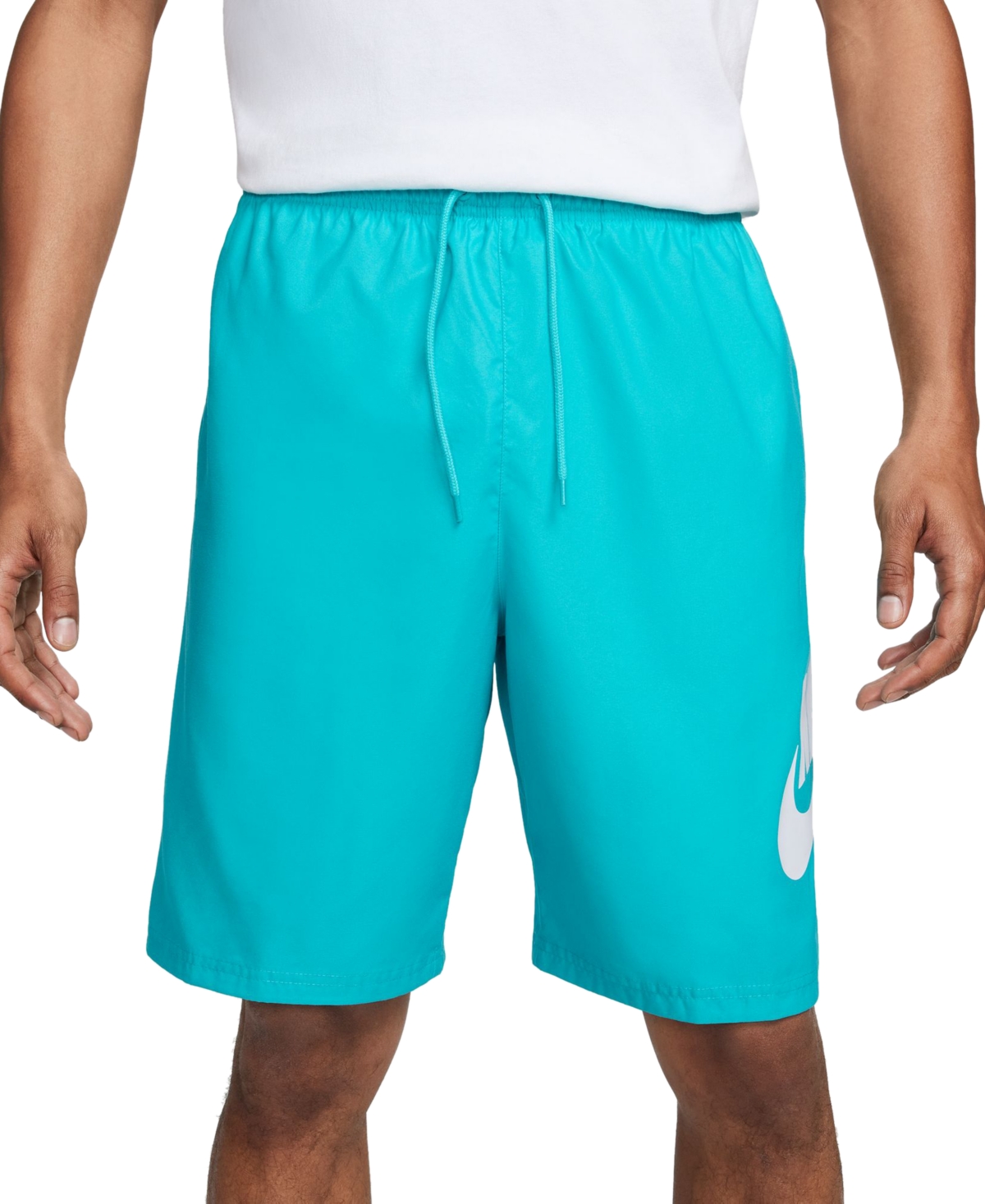 Shop Nike Men's Club Woven Shorts In Dusty Cactus,(white)
