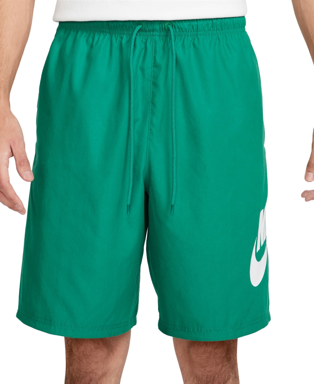 Shop Nike Men's Club Woven Shorts In Malachite,(white)