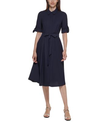 Calvin Klein - Women's Tied Shirtdress