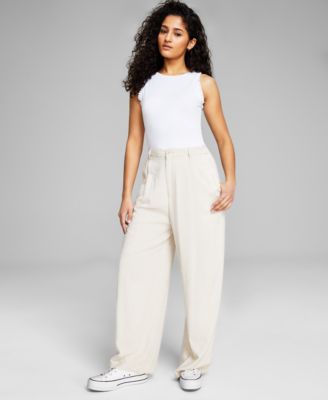 And Now This - Women's Knife-Pleat Wide-Leg Trousers