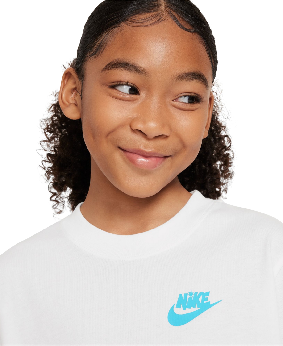 Nike Big Girls Sportswear Boxy Logo Graphic Cotton T-Shirt