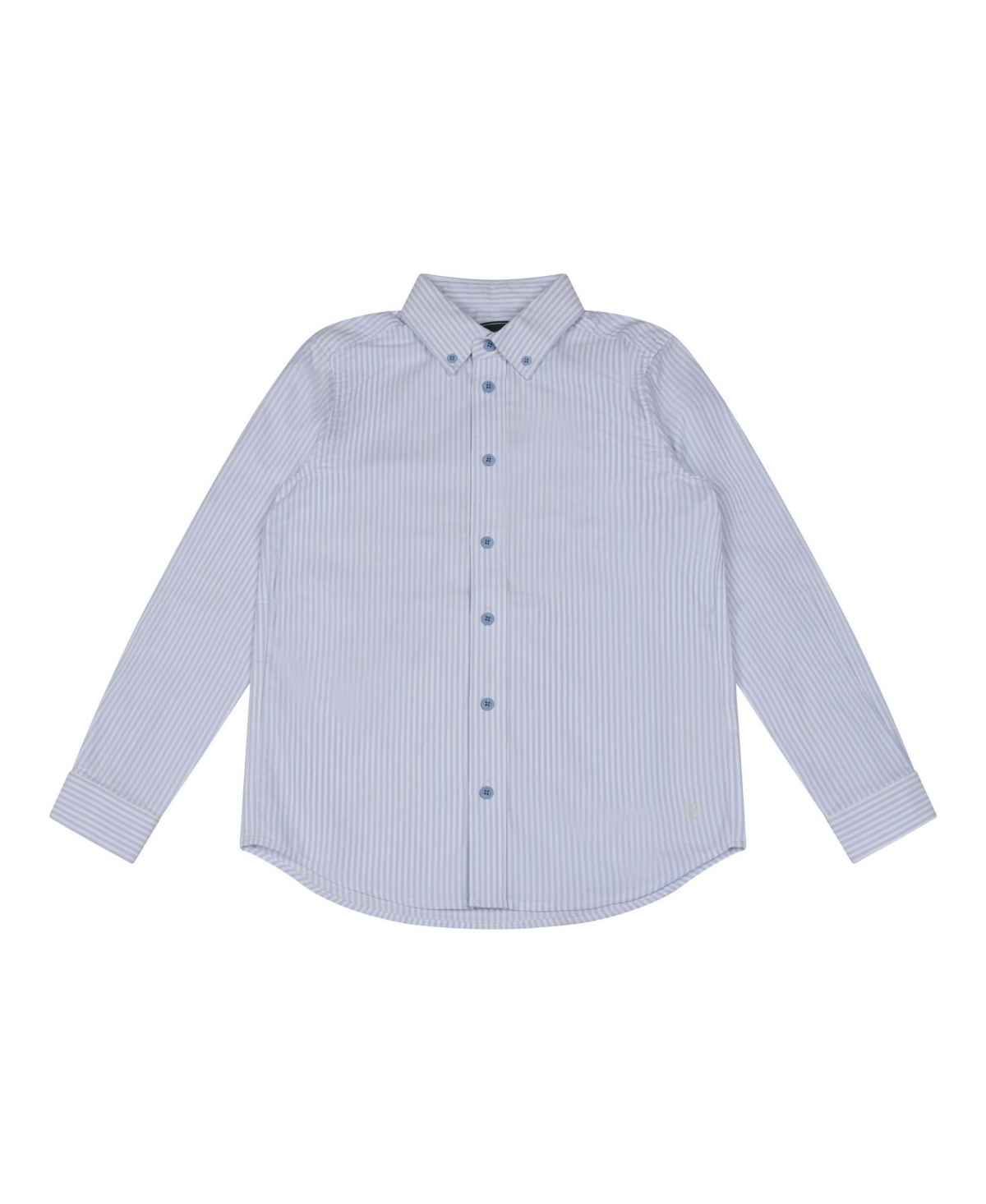 Brooks Brothers Kids' Big Boys Pinstripe Woven Long Sleeve Oxford Shirt In Light Blue