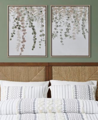 Botanical Waterfall Eucalyptus 2-Pc. Framed Canvas Wall Decor Set