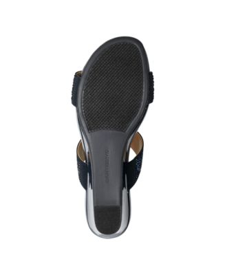 Women's Iluvit Embellished T-Strap Wedge Sandals